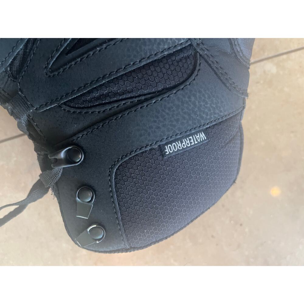 Tactical Performance Black Leather Combat Boots Men 8.5 Utility Workwear Outdoor - Picture 10 of 12